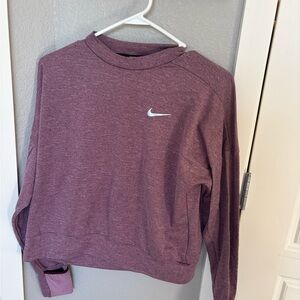 Nike Women's Purple Sweatshirt with White Logo